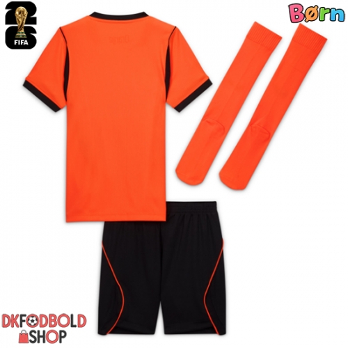 Holland Hjemmebanesæt Børn VM 2026 Kort ærmer (+ korte bukser)